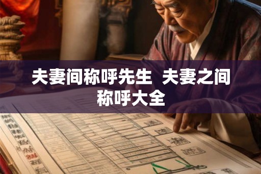 夫妻间称呼先生 夫妻之间称呼大全 夫妻间称呼先生 夫妻之间称呼大全