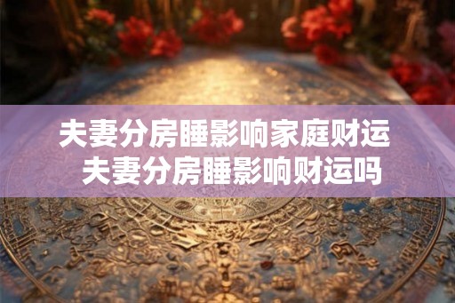 夫妻分房睡影响家庭财运 夫妻分房睡影响财运吗 夫妻分房睡影响家庭财运 夫妻分房睡影响财运吗
