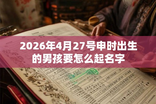 2026年4月27号申时出生的男孩要怎么起名字