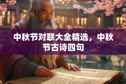 中秋节对联大全精选，中秋节古诗四句