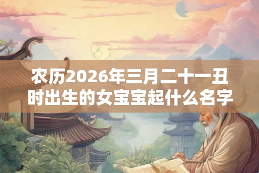 农历2026年三月二十一丑时出生的女宝宝起什么名字吉祥，五行属什么
