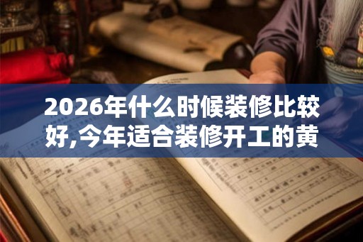 2026年什么时候装修比较好,今年适合装修开工的黄道吉日