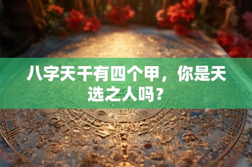 八字天干有四个甲，你是天选之人吗？
