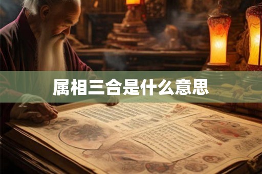 属相三合是什么意思