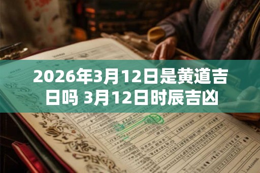 2026年3月12日是黄道吉日吗 3月12日时辰吉凶