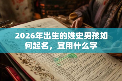 2026年出生的姓史男孩如何起名，宜用什么字