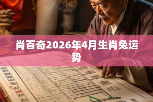 肖百奇2026年4月生肖兔运势 肖百奇2026年4月生肖兔运势
