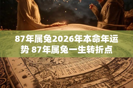 87年属兔2026年本命年运势 87年属兔一生转折点 87年属兔2026年本命年运势 87年属兔一生转折点
