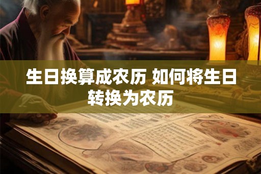 生日换算成农历 如何将生日转换为农历
