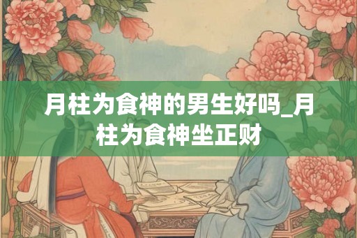 月柱为食神的男生好吗_月柱为食神坐正财