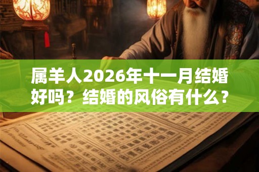 属羊人2026年十一月结婚好吗？结婚的风俗有什么？