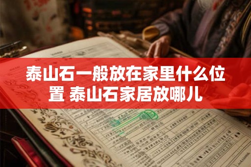 泰山石一般放在家里什么位置 泰山石家居放哪儿