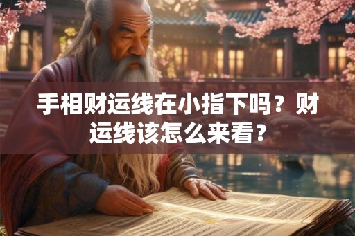 手相财运线在小指下吗？财运线该怎么来看？