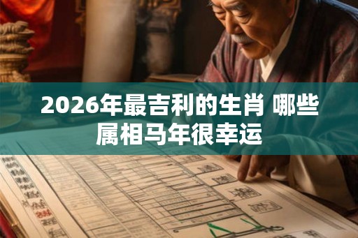 2026年最吉利的生肖 哪些属相马年很幸运
