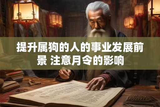提升属狗的人的事业发展前景 注意月令的影响