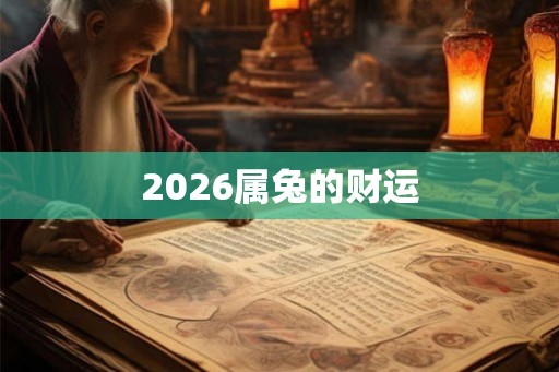 2026属兔的财运