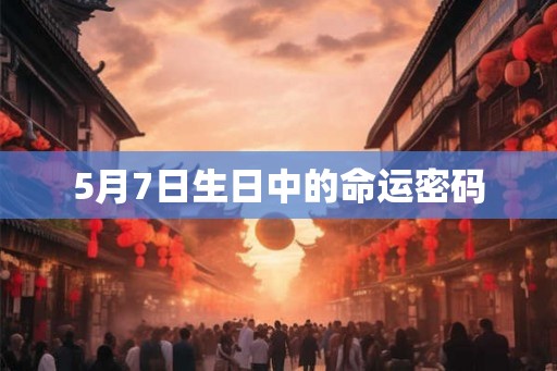 5月7日生日中的命运密码