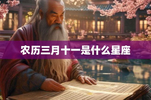 农历三月十一是什么星座