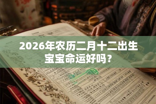 2026年农历二月十二出生宝宝命运好吗？