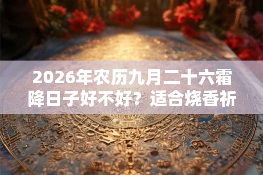 2026年农历九月二十六霜降日子好不好?适合烧香祈福吗? 2026年农历九月二十六霜降日子好不好?适合烧香祈福吗?