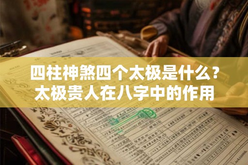 四柱神煞四个太极是什么？太极贵人在八字中的作用