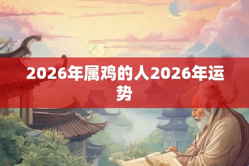 2026年属鸡的人2026年运势