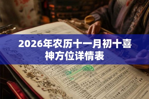 2026年农历十一月初十喜神方位详情表