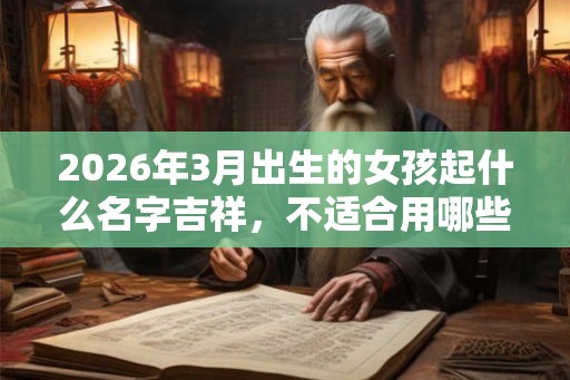 2026年3月出生的女孩起什么名字吉祥,不适合用哪些字 2026年3月出生的女孩起什么名字吉祥,不适合用哪些字