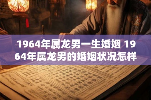1964年属龙男一生婚姻 1964年属龙男的婚姻状况怎样