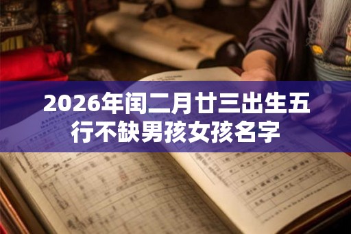 2026年闰二月廿三出生五行不缺男孩女孩名字 2026年闰二月廿三出生五行不缺男孩女孩名字