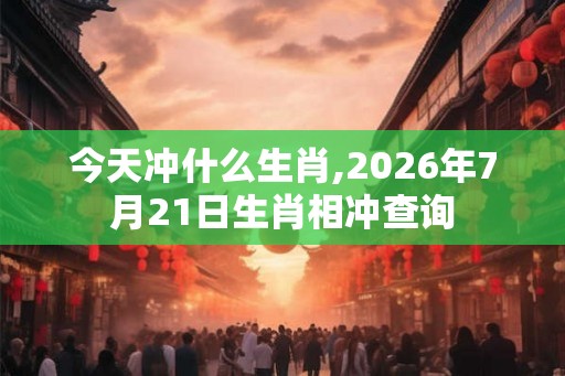 今天冲什么生肖,2026年7月21日生肖相冲查询