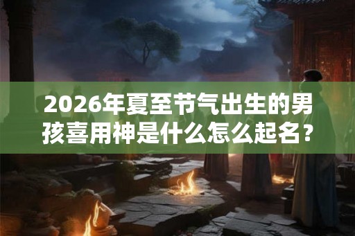 2026年夏至节气出生的男孩喜用神是什么怎么起名？