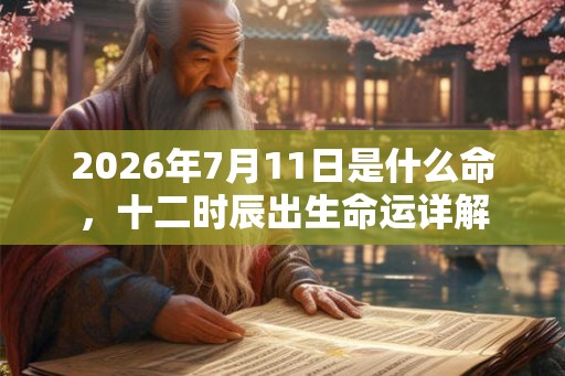 2026年7月11日是什么命，十二时辰出生命运详解