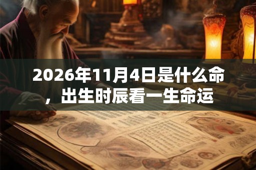2026年11月4日是什么命，出生时辰看一生命运