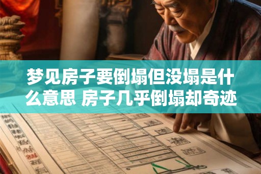 梦见房子要倒塌但没塌是什么意思 房子几乎倒塌却奇迹保住梦境含义何