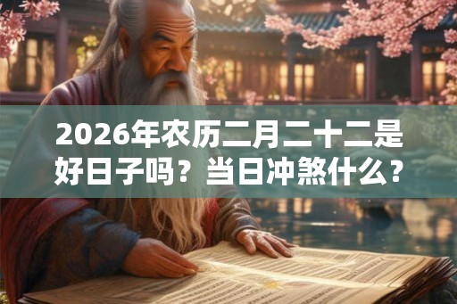 2026年农历二月二十二是好日子吗？当日冲煞什么？