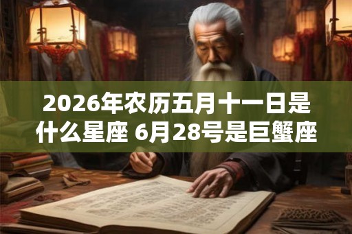 2026年农历五月十一日是什么星座 6月28号是巨蟹座吗