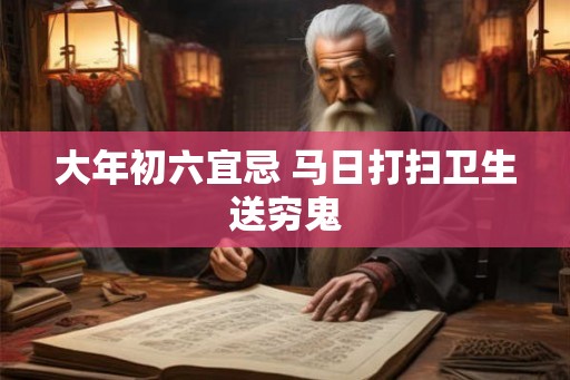 大年初六宜忌 马日打扫卫生送穷鬼