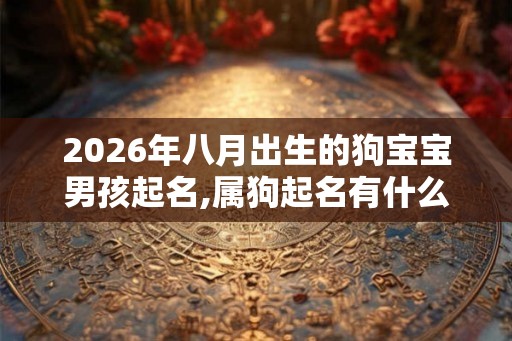 2026年八月出生的狗宝宝男孩起名,属狗起名有什么忌讳？
