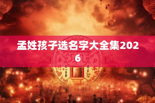 孟姓孩子选名字大全集2026 孟姓孩子选名字大全集2026