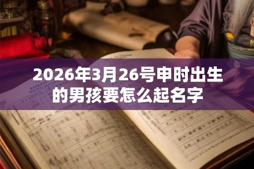 2026年3月26号申时出生的男孩要怎么起名字