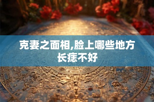 克妻之面相,脸上哪些地方长痣不好