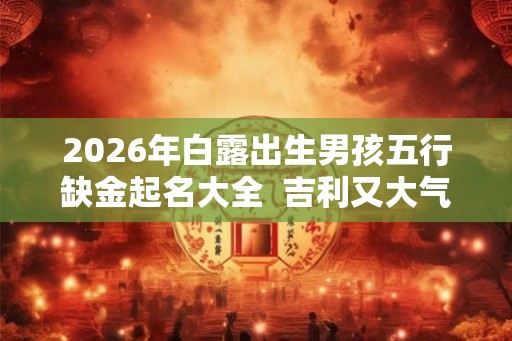 2026年白露出生男孩五行缺金起名大全  吉利又大气