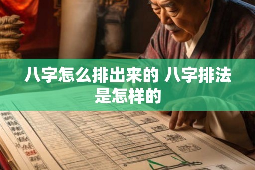 八字怎么排出来的 八字排法是怎样的