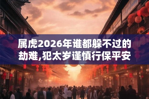 属虎2026年谁都躲不过的劫难,犯太岁谨慎行保平安