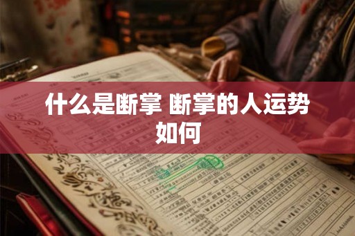 什么是断掌 断掌的人运势如何