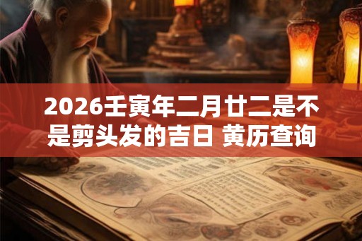 2026壬寅年二月廿二是不是剪头发的吉日 黄历查询