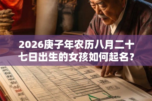 2026庚子年农历八月二十七日出生的女孩如何起名？