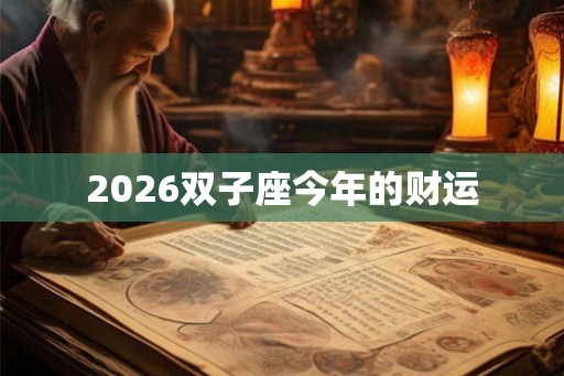 2026双子座今年的财运