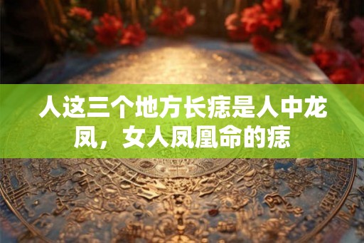 人这三个地方长痣是人中龙凤，女人凤凰命的痣